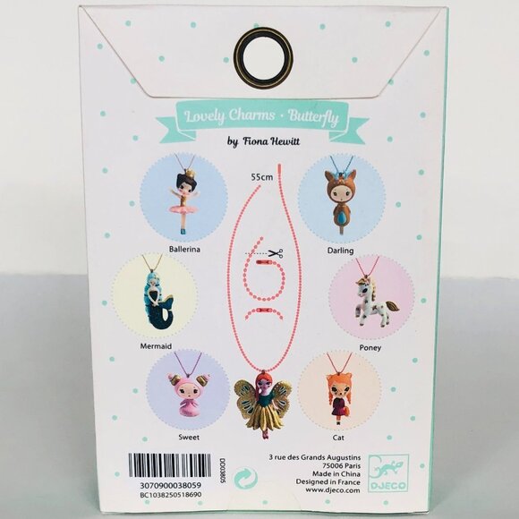 Djeco Lovely Charms Necklace Butterfly New in Box - Picture 11 of 12